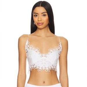 FREE PEOPLE Intimately Boho Asteria Bralette Optic White/Cream REVOLVE Large